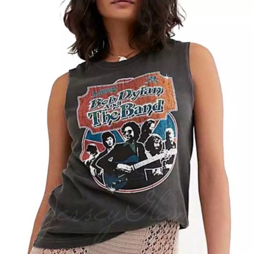 Bob Dylan Band Concert Graphic Vintage Tank